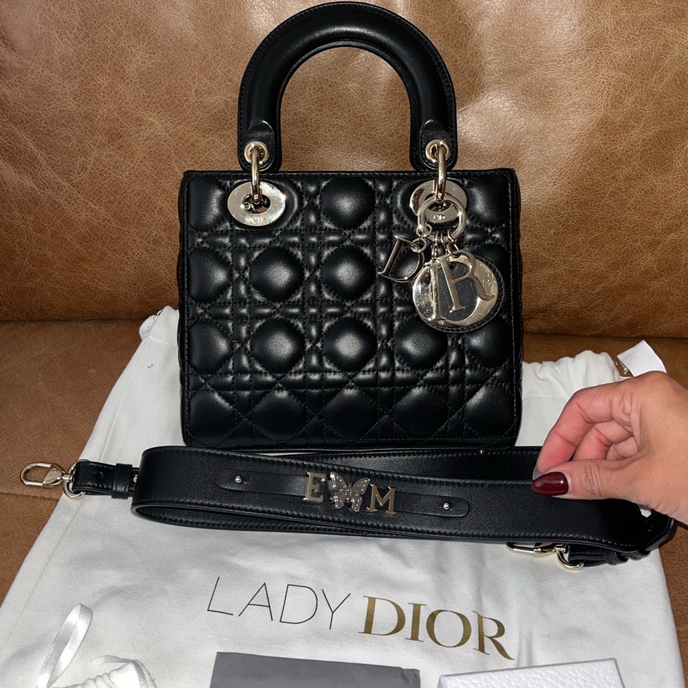 Lightly USED Small Lady Dior My ABCDior Bag
Black Cannage Lambskin